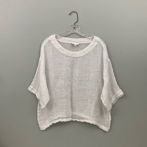 Linen Pure Jill 100% Linen White Gauze size Medium top